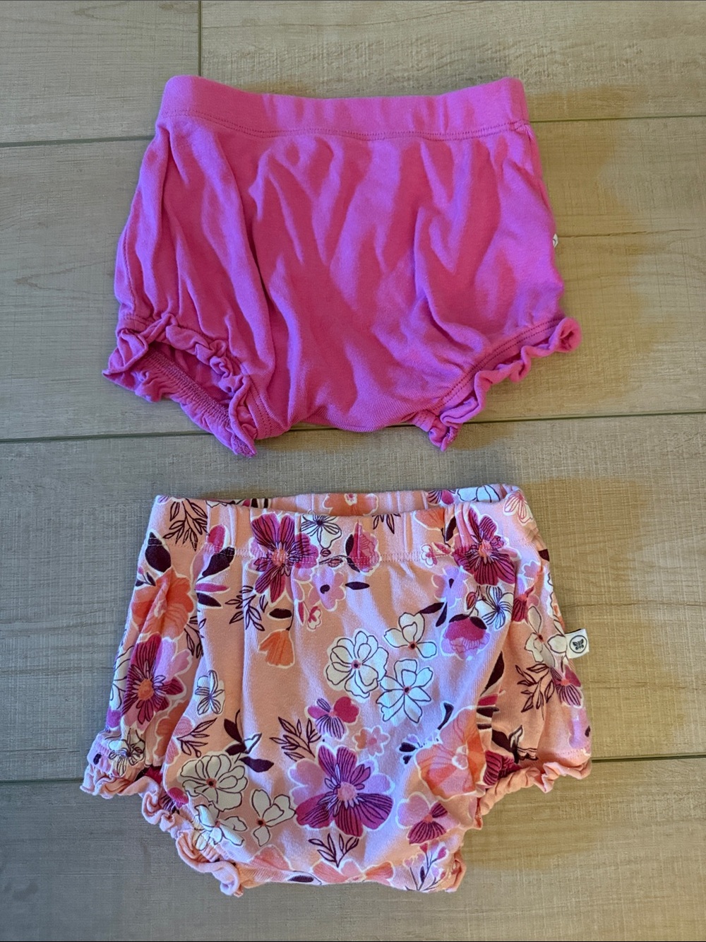 The Honest Company Girls Organic Cotton Ruffle Bloomers Pink Floral 12 Months